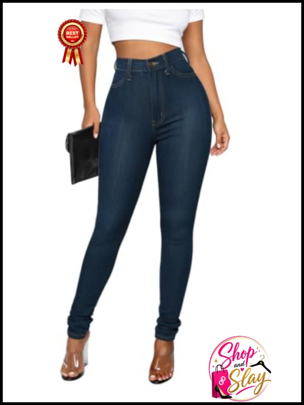 High Waisted Skinny Butt Lifting Stretchy Tummy Control Jeans